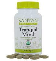 Banyan Botanicals Tranquil Mind - USDA Organic - 90 Tablets - Soothes Nervousness & Stress - Supports a Calm Mind*