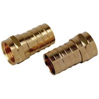 AUDIOVOX VHQ1454N RG6 Quad Shield Connector, 4-Pack