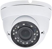 Evertech 1080p HD Security Camera 2.8~12mm Wide Angle Manual Zoom Vari-Focal Lens Indoor & Outdoor Metal White Security Surveillance Dome Camera