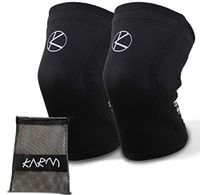 5mm Knee Sleeves for Weightlifting with Bag (Pair) - Best Plus Size 5 mm Knee Support for Men, Women, Crossfit, Compression, Powerlifting, Bodybuilding, Squats, Fitness, Gym, WOD, Training (L)