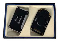 Personalized Visol Zidane Cigar Lighter and Cutter Gift Set - Black with Free Laser Engraving