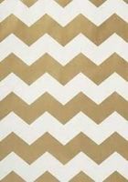 Club Pack of 120 Gold and White Chevron Striped Large Decorative Paper Party Treat Bags 8.75"