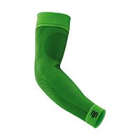 Bauerfeind Sports Compression Arm Sleeves (1 Pair) - Gradient Compression to Improve Oxygen and Blood Circulation in Arms - Air Knit Fabric Breathable, Durable, Washable (Green, Small/Long)