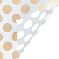 Jillson & Roberts Bulk Gift Wrap, Two-Sided Gold & Silver Dot, Full Ream 833' x 24"