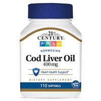 21st Century Cod Liver Oil Softgels, 110 Count (Pack of 3)