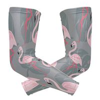WXLIFE Tropical Animal Pink Flamingo Pattern Sun Uv Protection Sport Arm Sleeves for Men Women Kids Running Basketball Cycling Arm Warmer Sleeves 1 Pair