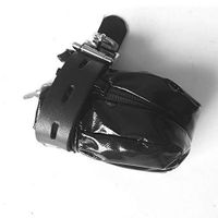 LLDDP PU Leather Chastity Male Penis Scrotum restrictions Belt Eggs case with Lock Sex Toy