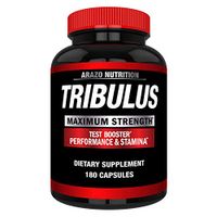 Tribulus Terrestris Extract Powder - Testosterone Booster with Estrogen Blocker - Arazo Nutrition USA - 180 Capsules