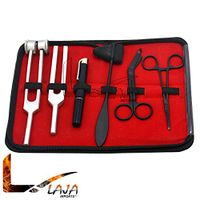 LAJA Imports Premium Set of 6pcs- Penlight, Tuning Fork C 128 + C 512, Forceps, Scissors