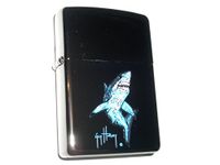 Zippo Mako Shark by Artist Guy Harvey Black Ice Lighter