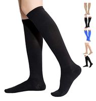 Compression Socks, 20-30mmHg for Men Women, Opaque, Firm Support Maternity Pregnancy Knee High Graduated Compression Stockings, Best Medical, Nursing, Swelling, Varicose Veins, Edema, 1 Pair Black XXL