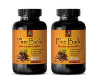 Brain Health Memory and Focus - Pine BARK Extract 100 MG - Powerful ANTIOXIDANT - Energy Supplements Natural - 2 Bottles 180 Capsules