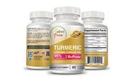 2 Bottles Turmeric Curcumin Complex BioPerine Dietary Supplements 95% Curcuminoids - Veggie Capsules - Cardio, Immune, Digestive, Joints & Brain Functionality Support - Antioxidant
