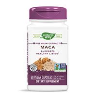 Nature's Way Maca Standardized 0.6% Glucosinolates, 350 mg of Extract per serving, 60 Capsules