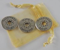 Set of 3 Happiness Pocket Pieces with Organza Bag