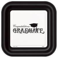 Square Classic Graduation Dinner Plates, 8ct