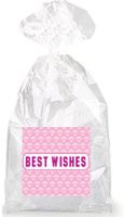 Best Wishes Pink Party Favor Bags with Ties - 12pack
