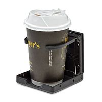 AdirMed Universal Drinking Cup Holder - For Any Kind Of Strollers, Walkers, Bicycles, Wheelchairs, Rollator, Cane & Crutch (Black)