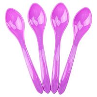 Curved Plastic Ice Cream Spoons - Purple Disposable Dessert Spoons - 5.75 Inch Birthday Party Spoons - Frozen Dessert Supplies - Fast Shipping! 1,000 Count