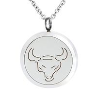 Aromatherapy Essential Oil Diffuser Necklace Perfume Fragrance Taurus Pendant Charms Locket