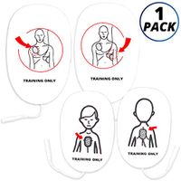 CPR Assistant 1 Adult Set + 1 Infant/Child Set Universal AED Pads for AED Trainers, CPR Training Supplies, Replacement Smart Pads for CPR Manikins and AED Trainer