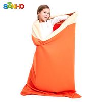SANHO Soothing Hug Body Sock-Sleeping Bag Therapeutic Function for Sensory, Anxiety and Autism,Safety Material Suitable for Kids Age 3+ (Orange)