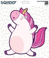 Squiddy Cute Chubby Unicorn - Vinyl Sticker for Car, Laptop, Notebook (5" Tall)