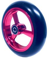 Pair of Frog Legs 5" x 1.4" Caster Wheel with Soft Roll Tire (Purple & Black)