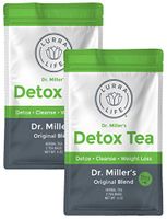 Lurra Life Dr. Miller's Detox Tea | Original Blend | for Detox, Natural Cleansing, and Weight Loss (2 Packs - 4 Tea Bags)