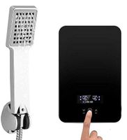 Tankless Water Heater, 220V 6500W Portable Digital Tankless Instant Electric Hot Water Heater Shower System for Home Bathroom Shower (USA Stock) (Black)