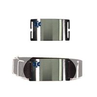 Replacement NATO Bracelet Engraving Plate - 50mm. Includes 15 Lines of Custom Engraving