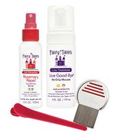 Fairy Tales Lice Good-Bye Survival Kit for Lice Treatment - Includes Treatment Mousse , Conditioning Spray, Comb, & Clip