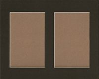 Pack of 5 8x10 Black Picture Mat, for 2 4x6 Photos or Pictures