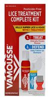 Vamousse Super Lice Complete Kit | Treat and Defend, Kills Head Lice and Eggs | Professional Steel Comb | Daily Kids Shampoo
