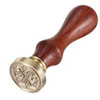 LAAT Classic 26 A-Z Alphabet Letter Stamp Retro Seal Wax Stamp Assorted Color Wood Sealing Wax for Wedding Decoration (X)