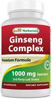 Best Naturals Ginseng Complex 1000 mg 60 Capsules