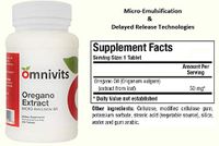 Omnivits Oregano Extract Micro – Emulsion SR | 50mg Emulsified Oregano Oil from Leaf| Carvacrol Thymol | Powerful Antioxidant | Healthy Digestive Flora & Microbial Balance | Sustained Release | 120T