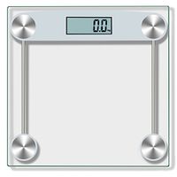 WEUIE Big Sale! Digital Body Weight Bathroom Scale Tempered Glass 150KG/330Pound