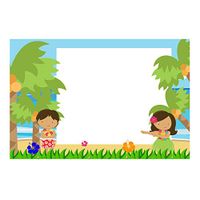 30 Blank Thank You Cards Notes Invitations Luau + 30 White Envelopes