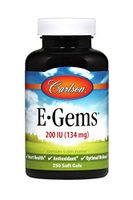 Carlson - E-Gems, 200 IU (134 mg), Heart Health & Optimal Wellness, Antioxidant, 250 Soft gels