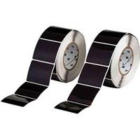Brady THTEP-177-593-.5BK 3" Width x 2.5" Height, B-593 Adhesive-Taped Polyester, Gloss Finish Black Thermal Transfer Printer Raised Panel Label (500 per Roll)