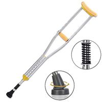 Crutches Stainless Steel Collapsible Height Adjustable Underarm Crutch for Old Man Child Disabled People
