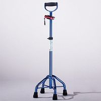 HXZXH Adjustable Big Quad Cane Lightweight Walking Canes Walking Stick for Men and Women Hand Crutch with Ring Handle Crutches with LED Light Fashionable Sturdy Stable Blue