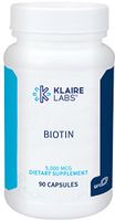 Klaire Labs Biotin - High Potency 5000 Micrograms Vitamin B7 (90 Capsules)