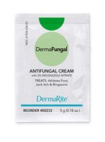 Athlete’s Foot Antifungal Cream, 5g Single Use Packets, 144 Pack - Treats Jock Itch, Ringworm and Dry Itchy Skin - 2% Miconazole Nitrate – Latex Free, Dermatologist Tested – DermaFungal