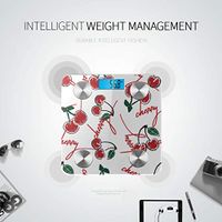 Cherry Art Red Green Sweet Digital Scales Body Bathroom Body Scale Smart Weigh Scale Tracks 8 Key Compositions Analyzer Sync with Fitness Apps 400 Lbs