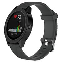 QGHXO Band for Garmin VivoActive 3, Soft Silicone Replacement Watch Band for Garmin VivoActive 3 / Garmin Vivoactive 3 Music/Garmin Forerunner 645 Music (No Tracker)