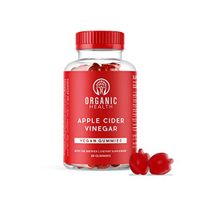 Organic Health Apple Cider Vinegar Gummies - 500mg Gummie Supplement with Mother Enzyme & Vitamin- Apple Flavored, Gluten Free, Organic Applecider Gummy Supplement for Detox - 60 Gummies