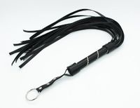 Heavy Thud Sexy Black Leather Whip Flogger Fetish Fun