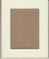 16x20 White & Grey Double Picture Mat, Bevel Cut for 11x14 Picture or Photo